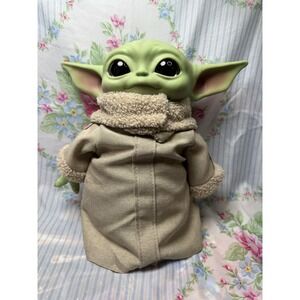 Baby Yoda Grogu Figure 11" The Mandalorian Mattel Plush Vinyl Head